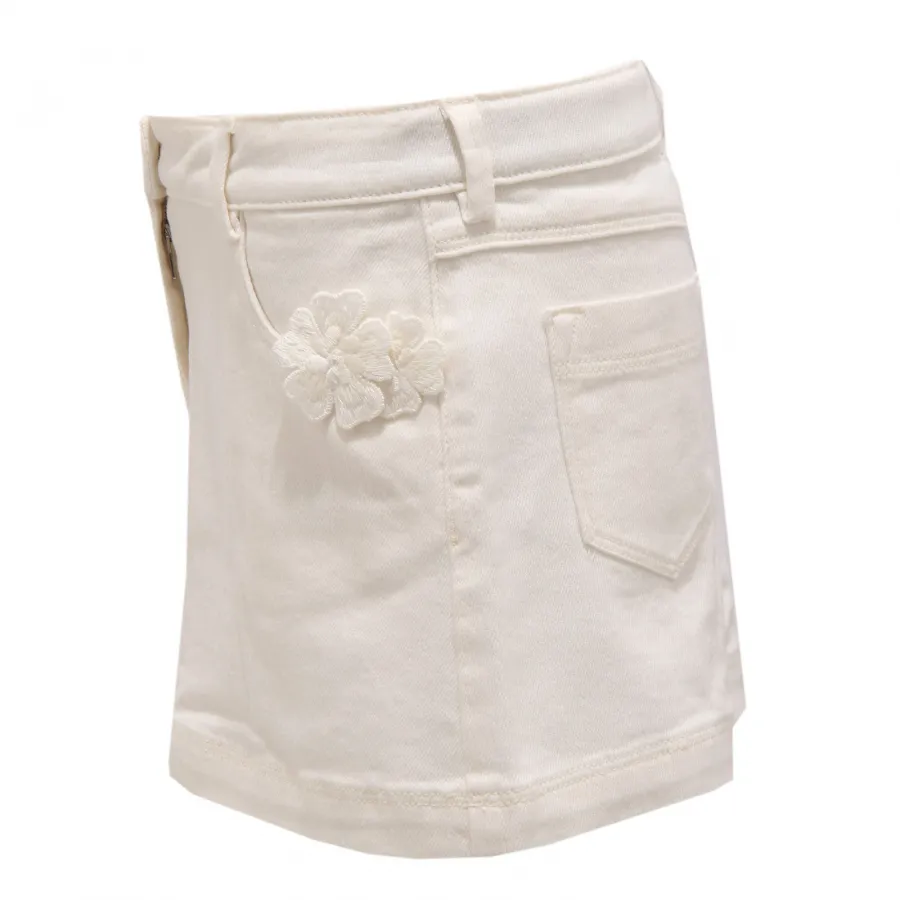 5657V gonna bimba MONCLER jeans avorio skir girl kid
