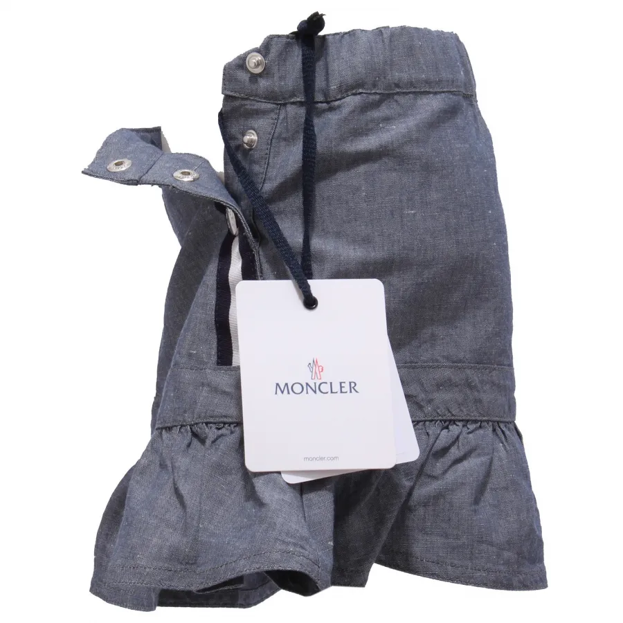 7028Y gonna bimba GIRL MONCLER skirt cotton/linen blue