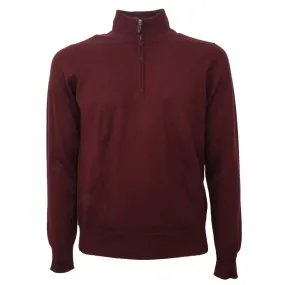 C0482 maglione lana uomo KANGRA bordeaux sweater men