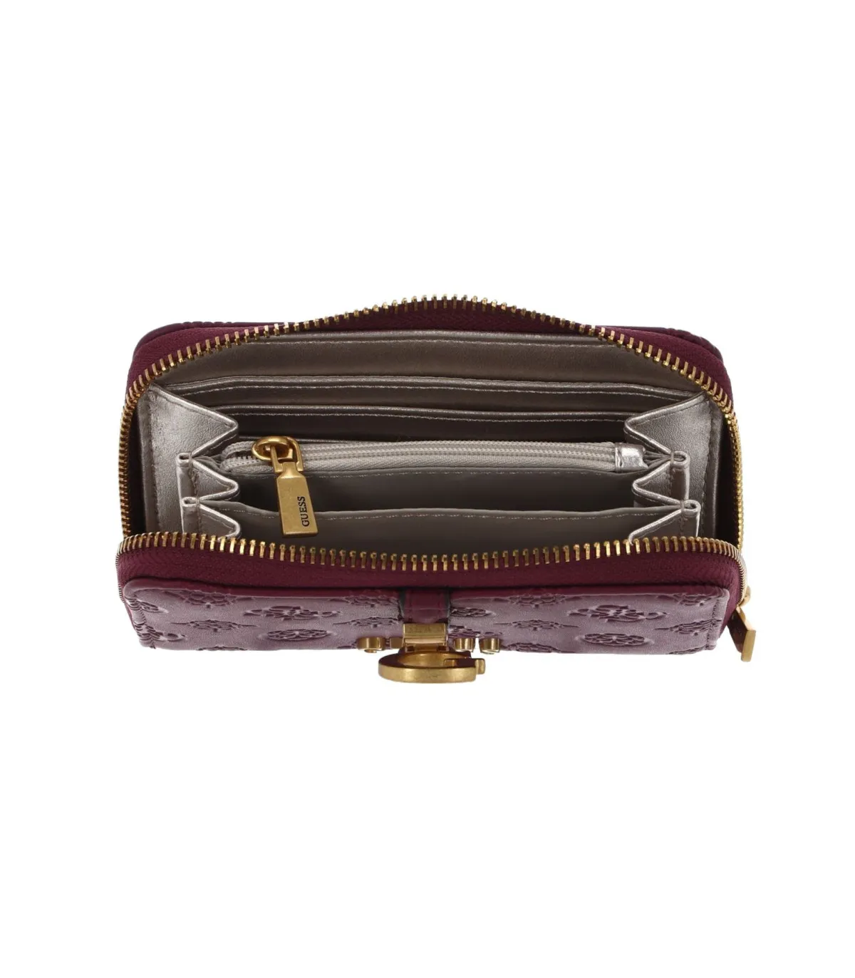 Guess Donna Portafoglio Con Zip Medium G James Logo