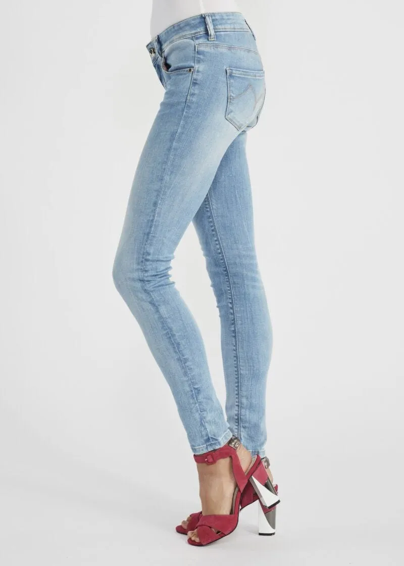 Jeans skinny in denim chiaro