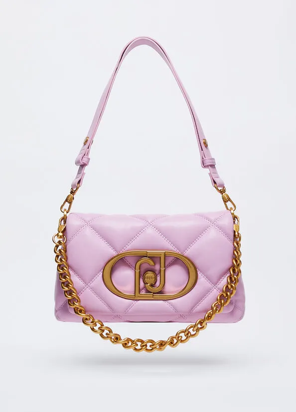 Liu Jo  ---------    ------------Liujo borsa tracolla lapuffy matelasse' viola